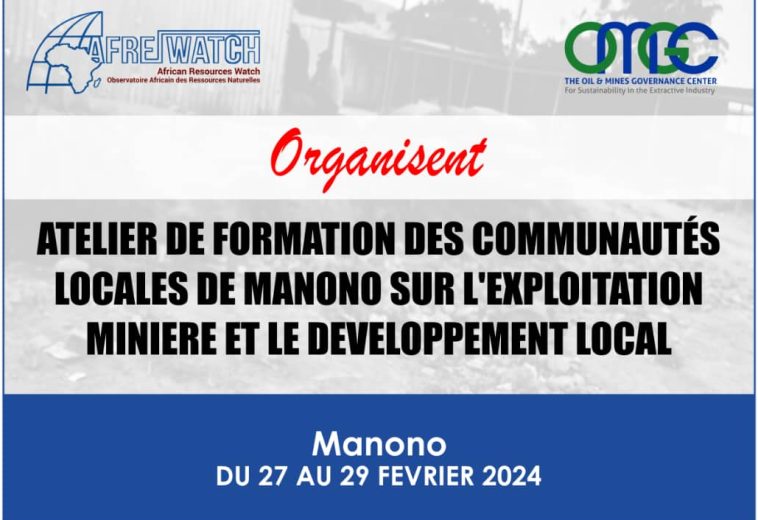 DEUXIEME SESSION DE FORMATION DES COMMUNAUTES LOCALES DE MANONO SUR L’EXPLOITATION DU LITHIUM ET LE DEVELOPPEMENT LOCAL