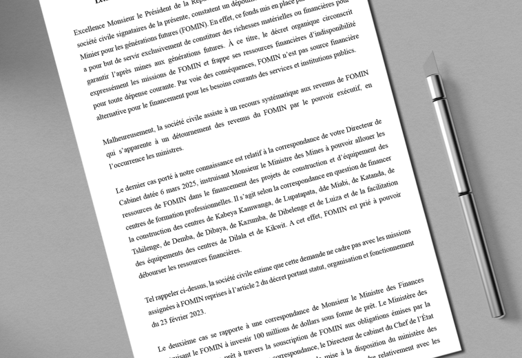 Lettre ouverte au Président de la République Démocratique du Congo